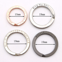 Anneaux porte-clés gravés avec logo transparent de qualité supérieure, différentes tailles, anneaux en fer fendus pour accessoires de bricolage pour porte-clés