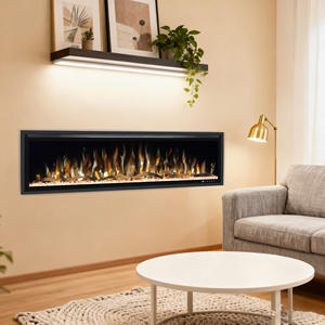 <span class=keywords><strong>Cheminée</strong></span> électrique murale à <span class=keywords><strong>LED</strong></span> réaliste avec fonction variateur d'intensité, effet de flamme décoratif et <span class=keywords><strong>chauffage</strong></span> pour usage domestique - Product Image 1