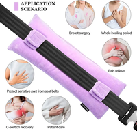 Coussin de soutien post-mastectomie pour la récupération post-opératoire du cancer du sein, en velours tricoté super doux, luxueux, confortable, ergonomique et lavable