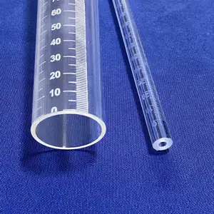 HY 공장 사용자 정의 광택 하이 퀄리티 투명 석영 유리 튜브 한쪽 끝 닫힌 석영 유리 테스트 튜브
