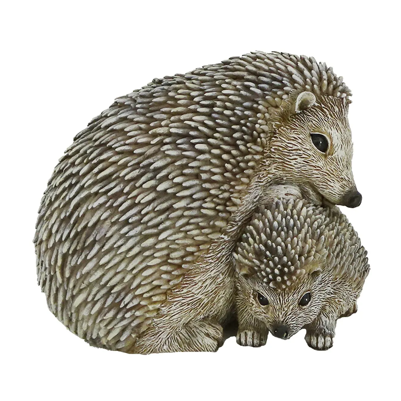 Kawaii hedgehog realistic arts animals resin figurines cute animal statue custom design hedgehog resin arts and crafts