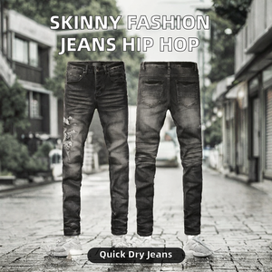 Jeans pour hommes à taille basse, coupe slim, style Y2K, pantalons en denim pour hommes, design personnalisé, denim de haute qualité, Micah Corp Sialkot - Product Image 2