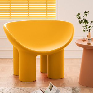 Silla de estilo nórdico con patas de elefante, silla redonda de un solo asiento para jardín, para adultos, niños, mascotas y personas mayores - Product Image 2