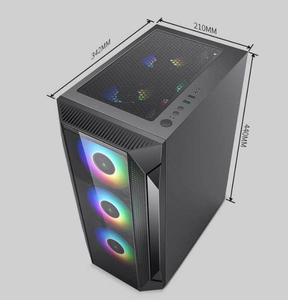 Phổ biến nhất Giá cả phải chăng giá OEM cao luồng không khí thiết kế máy tính để bàn màu đen PC trường hợp casetempered Glass argb Máy tính chơi Game trường hợp - Product Image 6