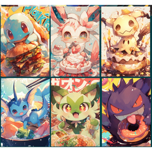 JPS Karte Festival de Comida Chino de <span class=keywords><strong>Pokémon</strong></span> Parte 2, Caja Sorpresa de Cartas Coleccionables A5 con Estampado Dorado, Regalo, Caja de Sobres de <span class=keywords><strong>Pokémon</strong></span> - Product Image 2