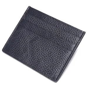 Custom M1113 Men's Leather Card Holder Multiple Positions First Layer Leather Card Sleeve manufacturer