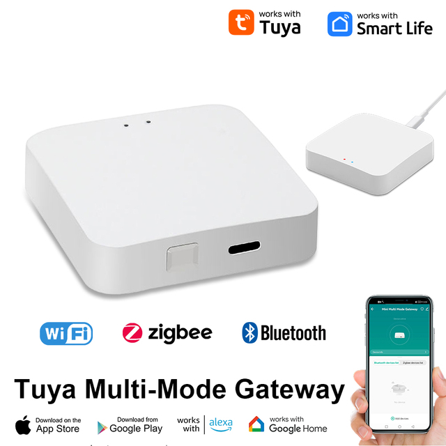 Smart Home Automation Alexa Google Home Intelligent IOT Wireless WiFi Hub Alexa Tuya Zigbee BLE Gateway