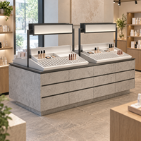 Vitrine de présentation pour magasin de beauté OEM avec comptoirs et étagères de présentation de cosmétiques et mobilier de stockage personnalisé pour la vente au détail