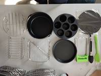 Accessoires de friteuse à air 7 pouces 8 pouces, ensemble de casseroles carrées pour friteuse à air pratique