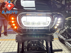 Máscara de motocicleta con DRL y señales de giro estilo Club LED faro carenado para Harley Softail <span class=keywords><strong>Fat</strong></span> <span class=keywords><strong>Bob</strong></span> M8 <span class=keywords><strong>FXFB</strong></span>/FXFBS 114 (2018-2024) - Product Image 6