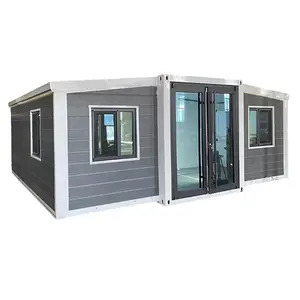 Extend House Prefab Camp Staff Dormitory Folding Worksite Furnished Expandable House Bathroom Bedroom Kitchen Toilet Shower
