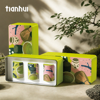 Boîte en métal rectangulaire recyclable personnalisée Tianhui pour les feuilles de thé, la poudre de matcha, l'emballage de l'ensemble, boîte cadeau