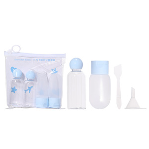 Juego de 6 botellas de viaje para cosméticos LMLTOP con bolsa azul para el cuidado de la piel y uso diario - Product Image 3