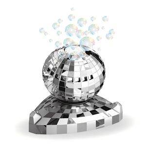 Machine à bulles disco en plastique, boule argentée rotative automatique, jouet souffleur pour fêtes - Product Image 2