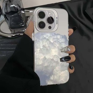เคสโทรศัพท์มือถือ TPU พิมพ์ลาย<span class=keywords><strong>เมฆ</strong></span>สีขาวขนาดใหญ่สำหรับ iPhone x XR XS 11 12 13 14 15 16 17 PRO MAX - Product Image 2