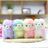 Porte-clés en peluche d'alpaga créatif, adorable et coloré, jouet en peluche d'alpaga, porte-clés en peluche d'alpaga avec nœud papillon