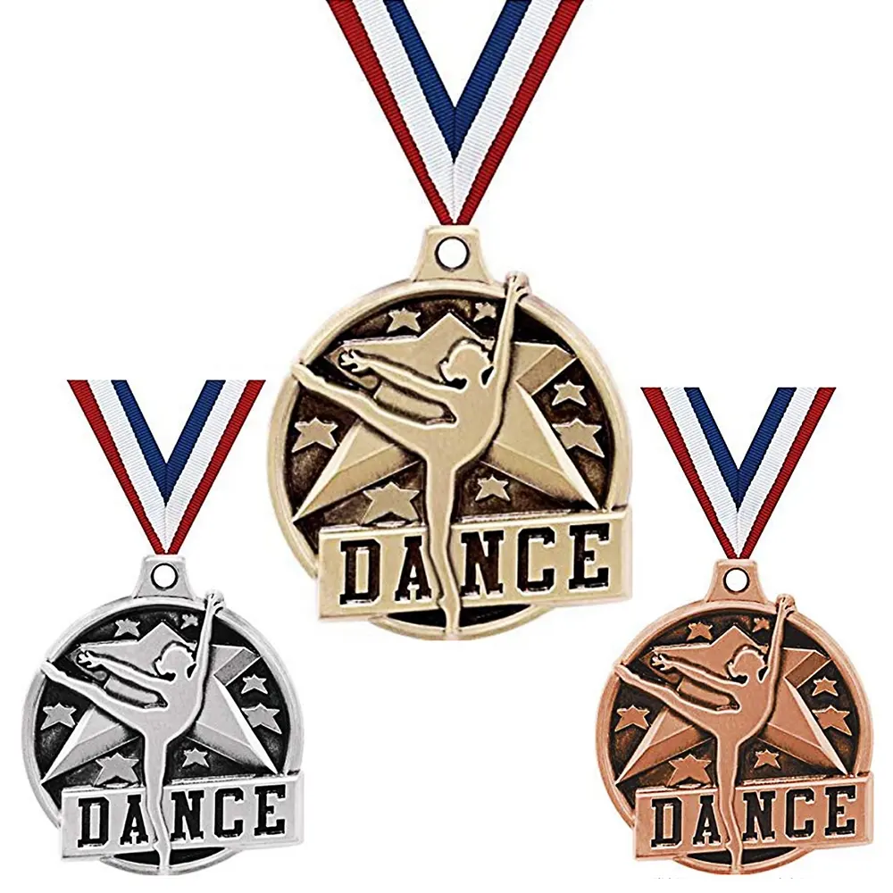 Medalhas de dança, gymnastica, coração, minúsculo, personalizado, ginástica, dança