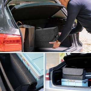 Sac de rangement pliable haute capacité pour voiture, design moderne, en plastique PET, organisateur de coffre, sac de rangement pour voiture - Product Image 4