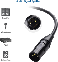 Câble de microphone Xlr d'usine professionnel câble Xlr à Xlr 3 broches de haute qualité câble audio équilibré mâle à femelle haut-parleur Hifi