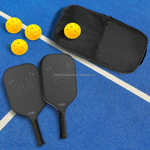 <span class=keywords><strong>Meilleur</strong></span> kit de raquettes de <span class=keywords><strong>pickleball</strong></span> en fibre de carbone T800 personnalisé OEM 2025, pressé à chaud, 2 raquettes, 4 balles, pour le divertissement - Product Image 2