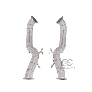 Collecteur <span class=keywords><strong>d</strong></span>'échappement sport en acier inoxydable à haut <span class=keywords><strong>d</strong></span>ébit et <span class=keywords><strong>tuyau</strong></span> de drainage droit isolé pour Porsche 718 GT4 RS 4.0L, amélioration de la puissance et des performances de course - Product Image 5