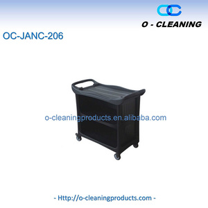 Carrito de Almacenamiento de Plástico de 3 Niveles O-Cleaning, Carrito de <span class=keywords><strong>Servicio</strong></span> Médico, Carrito Rodante para <span class=keywords><strong>Servicio</strong></span> de <span class=keywords><strong>Limpieza</strong></span> de Restaurantes/Hoteles - Product Image 6