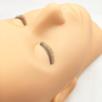 Tête de mannequin de cils en silicone pour la pratique en gros Tête d'entraînement de cils double couche en silicone pour la pratique des extensions de cils
