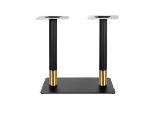 Base de Mesa de Doble Columna de Acero Negro y Dorado, Resistente, para Comedor y Cafetería, Pedestal Moderno para Hotel y Sala de Estar, Venta al Por Mayor - Product Image 5
