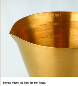 Tasse à Verser en Acier Inoxydable Argent Or avec Échelle de Mesure de 100 ml pour Café <span class=keywords><strong>Thé</strong></span> au Lait - Product Image 4