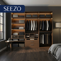 Armoire de chambre d'hôtel pour projet hôtelier, double porte, finition premium, tiroir inférieur, anti-humidité