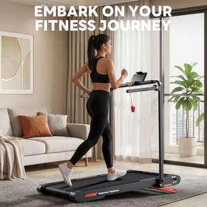 Caminadora Eléctrica Plegable Portátil Motorizada con Plataforma de ABS y <span class=keywords><strong>Manillar</strong></span> Seguro para Caminar en Casa - Product Image 3