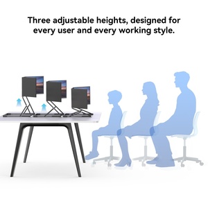 Monitor de pantalla triple 2026 2017 Triple Ecran Configuración de un cable Portátil para reuniones pequeñas Soporte ergonómico - Product Image 3