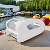 Bateau gonflable commercial de luxe en PVC avec moteur à réaction DWF, bateau-maison portable à technologie Drop Stitch pour excursions côtières