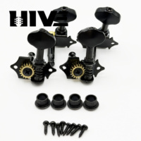 HIVE Plum Blossom Handle Open Type Tail-hole 2R2L 4 String Ukulele Tuning Peg Accessories for 4 String Ukulele with Gasket Screw