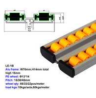 Rel Aluminium Mini Khusus Pabrik, Dapat Disesuaikan, untuk Sistem Rak Alir (Flow Rack)
