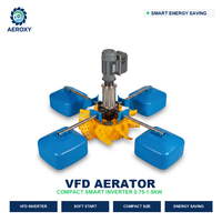 Aireador de Frecuencia Variable para Estanques de Peces, Ahorro de Energía, Velocidad Ajustable, Acero Inoxidable, Certificado CE, Profesional