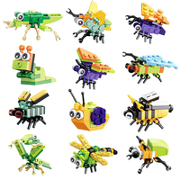 Mini figuras de insectos, bloques de construcción, juguete en cápsula, 2021