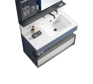 Nhà máy trực tiếp nuôi cấy đá cẩm thạch Vanity Tops phong cách hiện đại bán buôn rắn gỗ phòng tắm Gương tủ