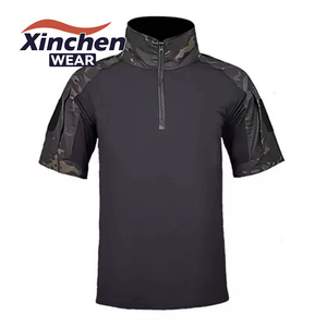 Nhà Máy Bán Buôn Giản Dị Polyester Cotton Ngắn Tay T-Shirts Ngụy Trang Rừng Thăng Hoa Polo Áo Sơ Mi - Product Image 6