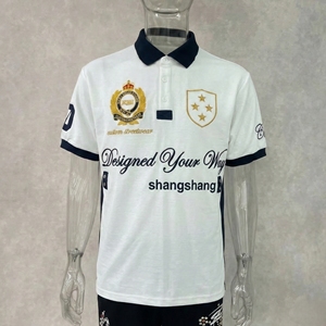 Camiseta <span class=keywords><strong>de</strong></span> <span class=keywords><strong>hombre</strong></span> extragrande <span class=keywords><strong>de</strong></span> color liso <span class=keywords><strong>de</strong></span> Guangzhou Shangshang Custom Apparel Manufacturers, camiseta polo bordada <span class=keywords><strong>de</strong></span> peso pesado - Product Image 1