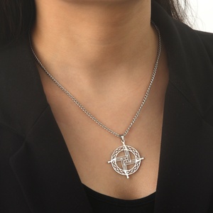 Giorno Brigid collana croce irlanda catena soprannaturale amuleto per donna uomo religione cristiana gioielli di moda gotica - Product Image 5