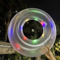 Bouée de natation gonflable en PVC en forme d'animal lumineux pour sports nautiques, canard gonflable
