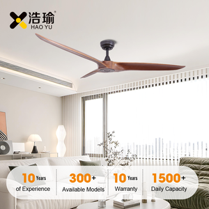 # Ventilador de Techo Decorativo de 60 Pulgadas con Aspas de Madera Sólida y Motor BLDC, con Control Remoto, para Uso en Hoteles y Villas, Modelo 3442 OEM de Fábrica - Product Image 1