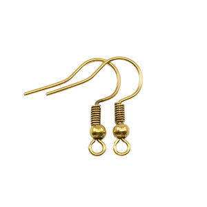 Diy <b>Earring</b> <b>Hooks</b> Metal Plated Earwires With Spring Beads 18mm For Jewelry Making Accessories Multi Color Options - Product Image 3