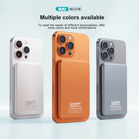 Vente en gros de batteries externes magnétiques 5000 mAh, ultra-minces, mini-batteries externes, charge sans fil