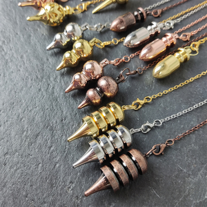 Venta directa de fábrica, colgante de Cono chapado en bronce antiguo de oro rosa y plata, Péndulo de latón, péndulo curativo, péndulos de Reiki de Metal - Product Image 4
