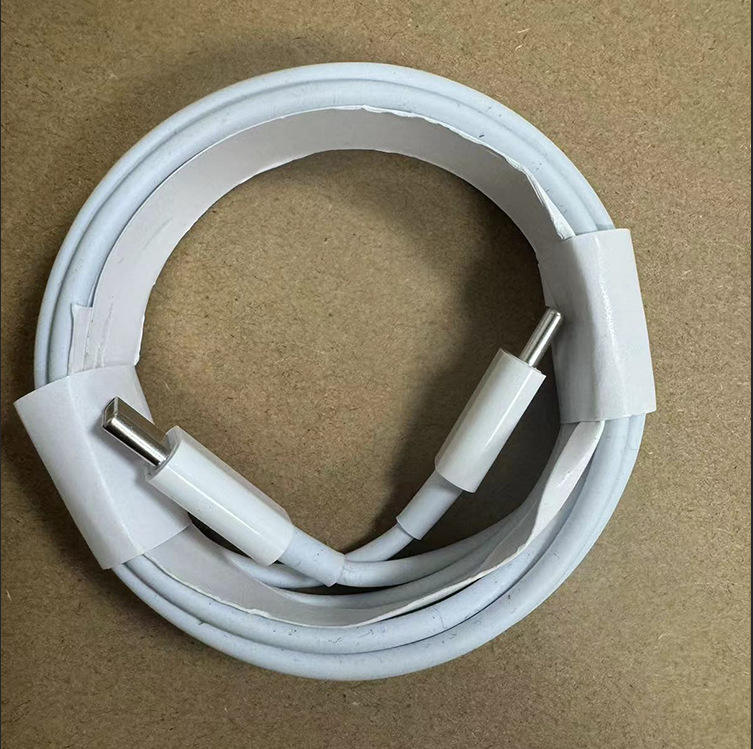 100w double type-c ligne de données fil nu cravate originale blanche