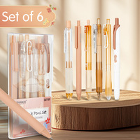 Ensemble de stylos à encre gel rétractables L.30500 avec surligneur, grande capacité, encre à séchage rapide pour la prise de notes des étudiants, le marquage des journaux