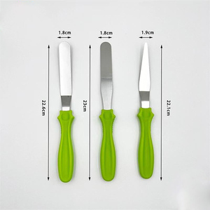 Juego de 3 Espátulas para Repostería de Acero Inoxidable, Ecológicas, Aptas para Horno, para Decoración de Pasteles con Plato Giratorio - Product Image 4