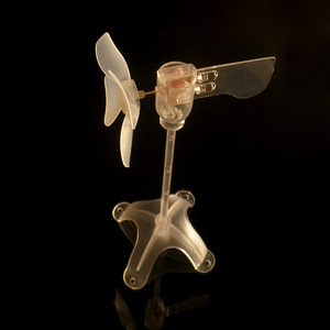 Mini Wind <b>Generator</b> With Base LED Light Up Windmill Small Wind Power Landscape Lamp - Product Image 2